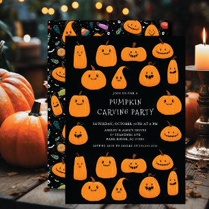 Schattigee pompoen carving Halloween Kaart