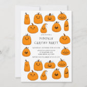 Schattigee pompoen carving Halloween Kaart (Voorkant)