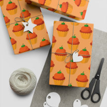 Schattigee Pompoen Cupcake voor Herfst Gift