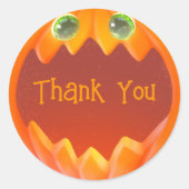 Schattigee pompoen Dank u Sticker Halloween Party (Voorkant)