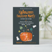 Schattigee pompoen en geesten Halloween Kostuum Pa Kaart (Staand voorkant)