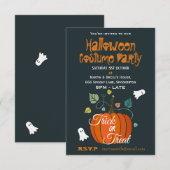 Schattigee pompoen en geesten Halloween Kostuum Pa Kaart (Voorkant / Achterkant)