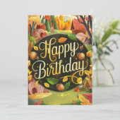 Schattigee pompoen esdoorn blad herfstvakantie Her Kaart (Staand voorkant)