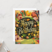 Schattigee pompoen esdoorn blad herfstvakantie Her Kaart (Voorkant / Achterkant in situ)