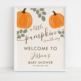 Schattigee Pompoen Eucalyptus Herfst Baby shower W Poster