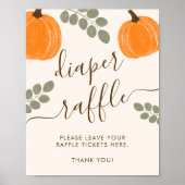 Schattigee Pompoen Eucalyptus Herfst Luier Raffle Poster (Voorkant)