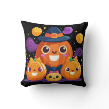 Schattigee Pompoen Familie Halloween Vector Art