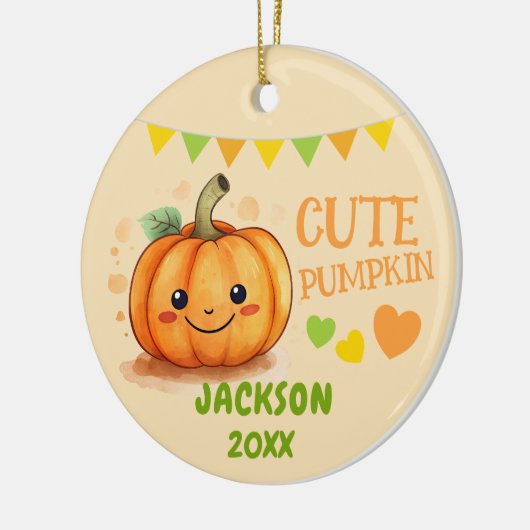 Schattigee Pompoen  Foto Ornament (Links)