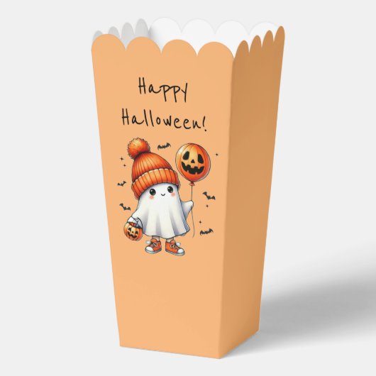 Schattigee pompoen geest Halloween gunstbox Bedankdoosjes (Voorkant)