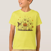 Schattigee Pompoen & Geesten Kinder Halloween T-Sh T-shirt (Voorkant)