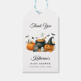 Schattigee pompoen genderneutraal Halloween Baby s Cadeaulabel