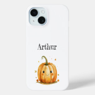 Schattigee Pompoen Gepersonaliseerde Halloween Tel iPhone 15 Case