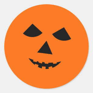 Schattigee Pompoen Gezicht Jack o Lantaarn Hallowe Ronde Sticker