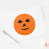 Schattigee Pompoen Gezicht Jack o Lantaarn Hallowe Ronde Sticker (Envelop)