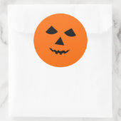Schattigee Pompoen Gezicht Jack o Lantaarn Hallowe Ronde Sticker (Tas)