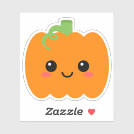 Schattigee Pompoen Gezicht Vinyl Sticker voor Tumb