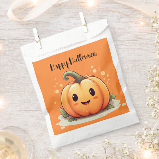 Schattigee pompoen Halloween Bedankzakje (Geknipt)