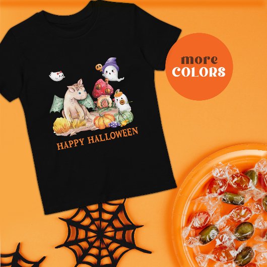 Schattigee Pompoen Halloween Fantasy Dinosaurus Na Kinder Shirts