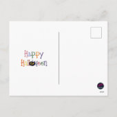 Schattigee pompoen Halloween karakter Feestdagenkaart (Achterkant)