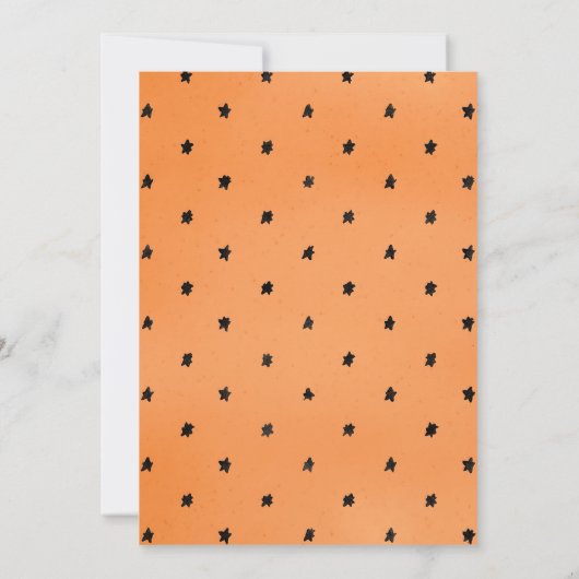 Schattigee pompoen Halloween Kinder Partij Kaart (Achterkant)