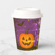 Schattigee Pompoen Halloween Papieren Cups voor Pa
