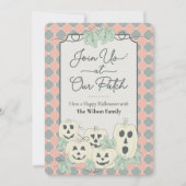 Schattigee pompoen Halloween partij twee kanten Kaart (Voorkant)