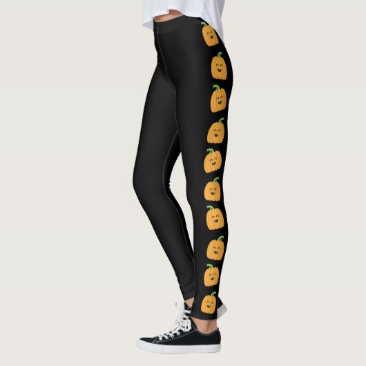 Schattigee pompoen Halloween Patroon Meisje Kostuu Leggings (Links)
