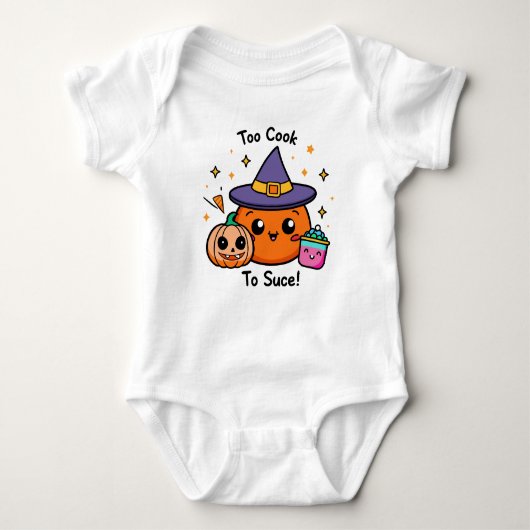 Schattigee pompoen Halloween Vector Art Romper (Voorkant)