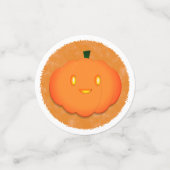 Schattigee Pompoen Halloween Waterverf Baby shower Confetti (Kleine voorkant)