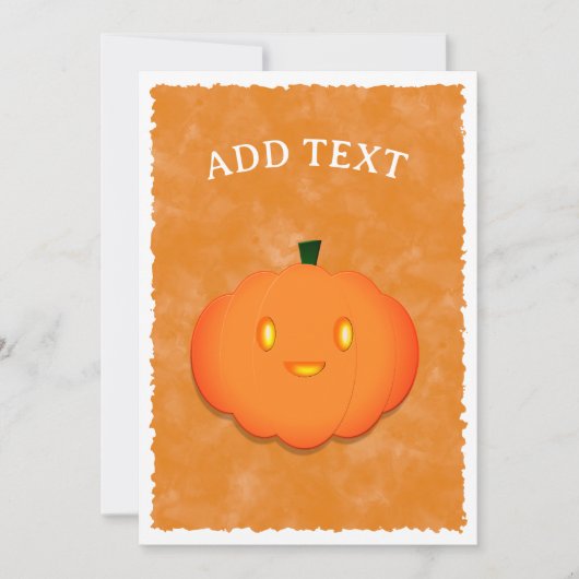 Schattigee Pompoen Halloween Waterverf Baby shower Kaart (Voorkant)