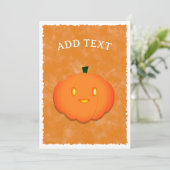 Schattigee Pompoen Halloween Waterverf Baby shower Kaart (Staand voorkant)