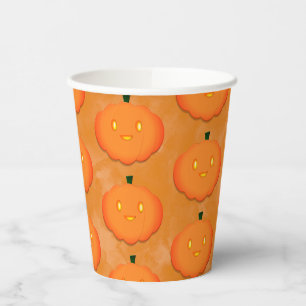 Schattigee Pompoen Halloween Waterverf Baby shower Papieren Bekers