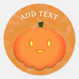 Schattigee Pompoen Halloween Waterverf Baby shower Ronde Sticker