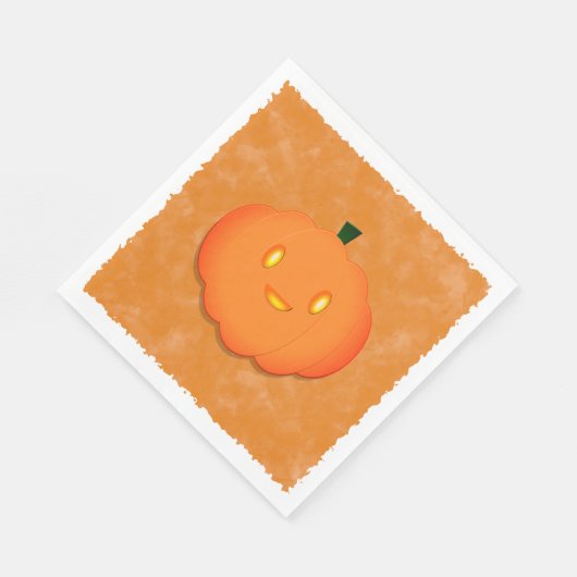 Schattigee Pompoen Halloween Waterverf Baby shower Servet (Hoek)