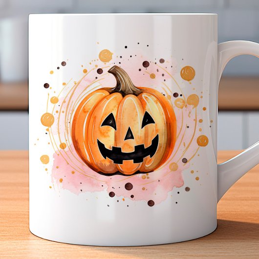 Schattigee Pompoen Halloween Waterverf Koffiemok