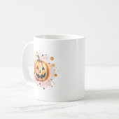 Schattigee Pompoen Halloween Waterverf Koffiemok (Voorkant links)