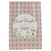 Schattigee pompoen-Happy Halloween Medium Cadeauzakje (Achterkant)