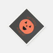 Schattigee pompoen Happy Halloween Party servetten (Hoek)