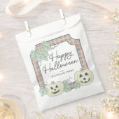 Schattigee pompoen-Happy Halloween pastel gekleurd Bedankzakje (Geknipt)