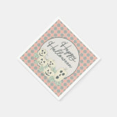 Schattigee pompoen-Happy Halloween Servet (Hoek)