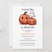 Schattigee pompoen Herfst Halloween-thema Baby sho Kaart (Voorkant)
