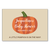 Schattigee pompoen herfst Herfst Baby shower advie Kaart (Achterkant)