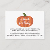 Schattigee pompoen herfst Herfst Baby shower Boeka Informatiekaartje (Voorkant)