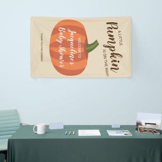 Schattigee Pompoen Herfst Herfst Welkom in Baby sh Spandoek (Beurs)