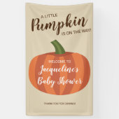 Schattigee Pompoen Herfst Herfst Welkom in Baby sh Spandoek (Verticaal)
