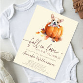 Schattigee pompoen Herfst in liefde Baby shower Kaart