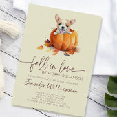 Schattigee pompoen Herfst in liefde Baby shower Kaart