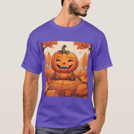 Schattigee pompoen herfstbladeren T-shirt