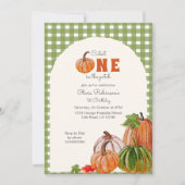 Schattigee pompoen in de patch 1e verjaardag kaart (Voorkant)