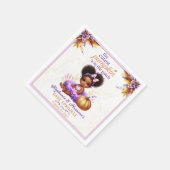 Schattigee pompoen in de patch Afro Baby Girl Show Servet (Hoek)